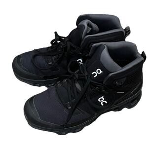 On Running Black Speedboard High Top Lace Up Women's Hiking Shoes Size 9.5